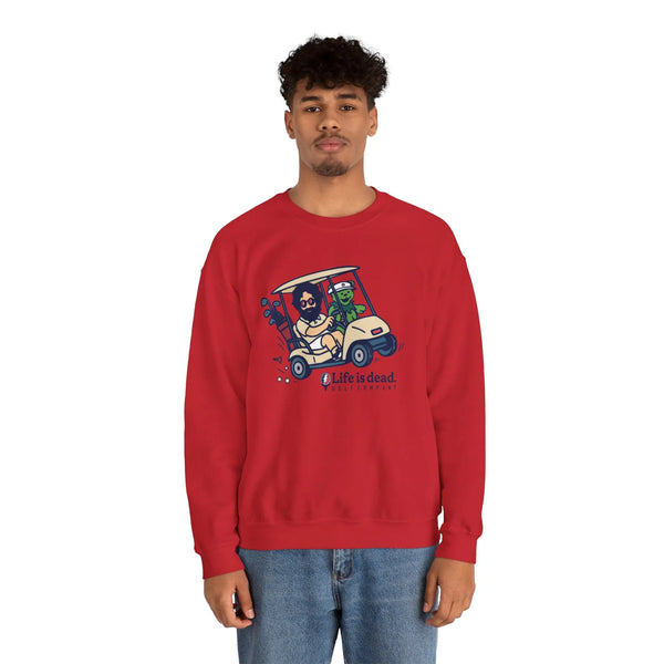 Grateful Dead - Joy Ridin' Jerry and The Bear | Life is dead. Crewneck Sweatshirt - StealieShop